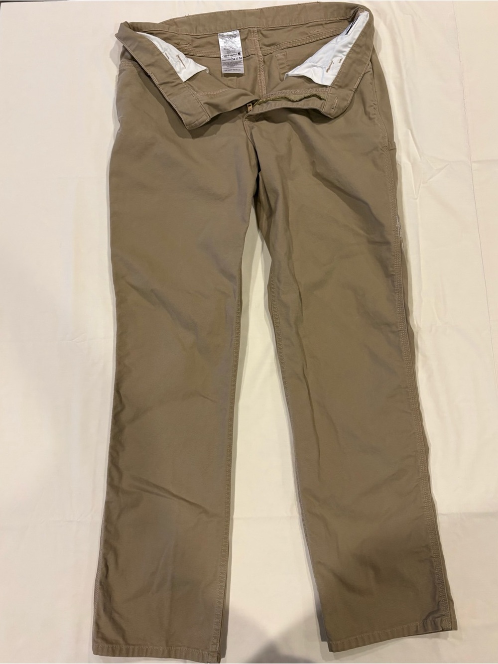 Carhartt Men's Khaki Cargo Pants - Straight Fit